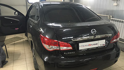 Nissan Almera сигнализация Старлайн в Люберцах