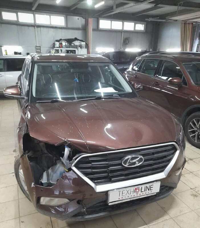 Hyundai Creta перед началом проведения ремонтных работ в Люберцах