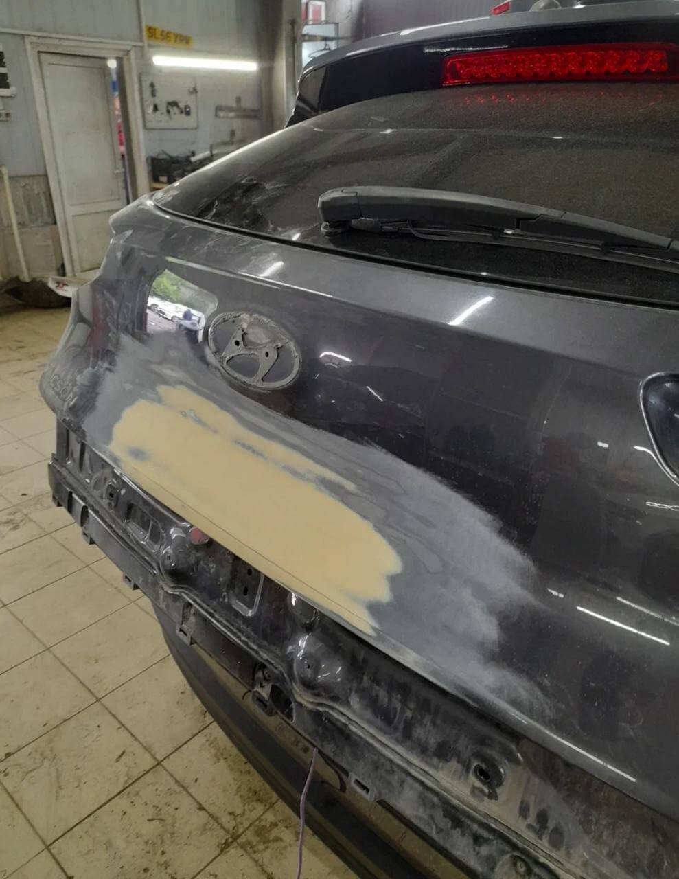  Hyundai после выравнивания и шпаклевки 